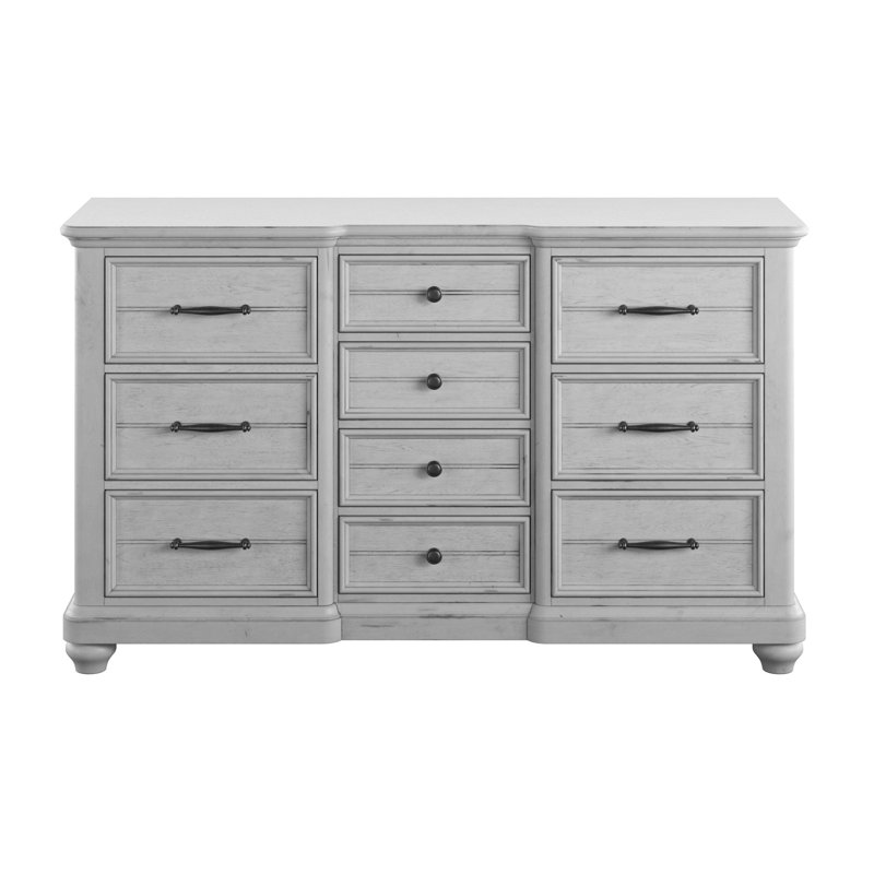 Commode 10 tiroirs grise