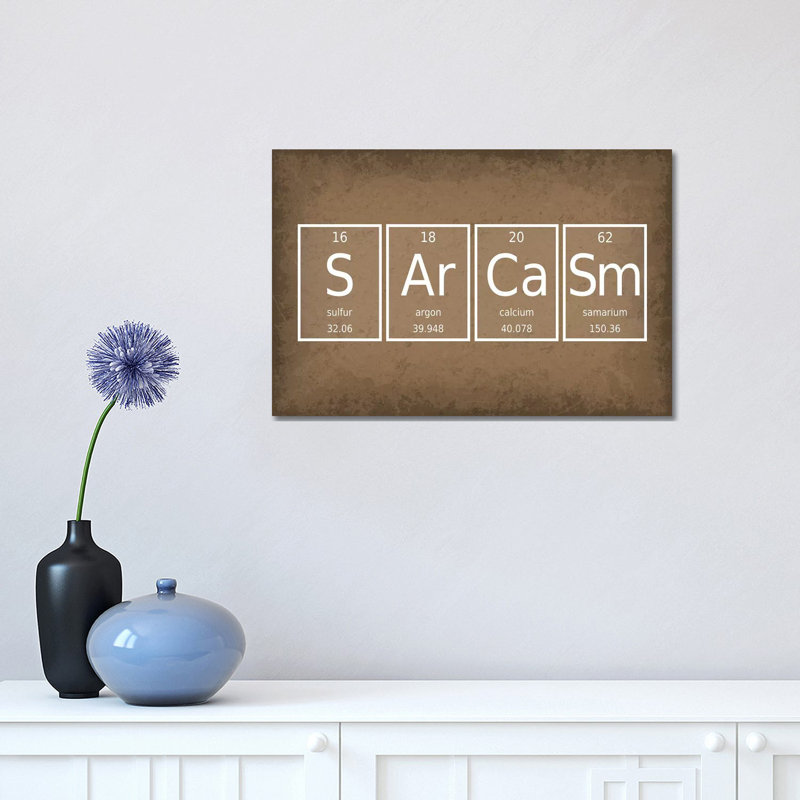 Sarcasm 1 Piece Wrapped Canvas Wall Art, 30.48 cm H x 45.72 cm W
