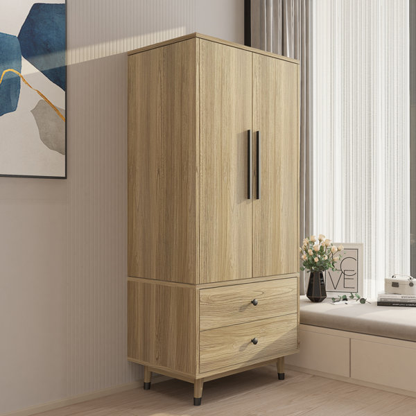 Wade Logan® Ranck Manufactured Wood Armoire & Reviews | Wayfair