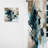Rezendes - Blue Abstract Reflections III - Modern Velvet Curtain - Room Darkening - 1 panel-201419541