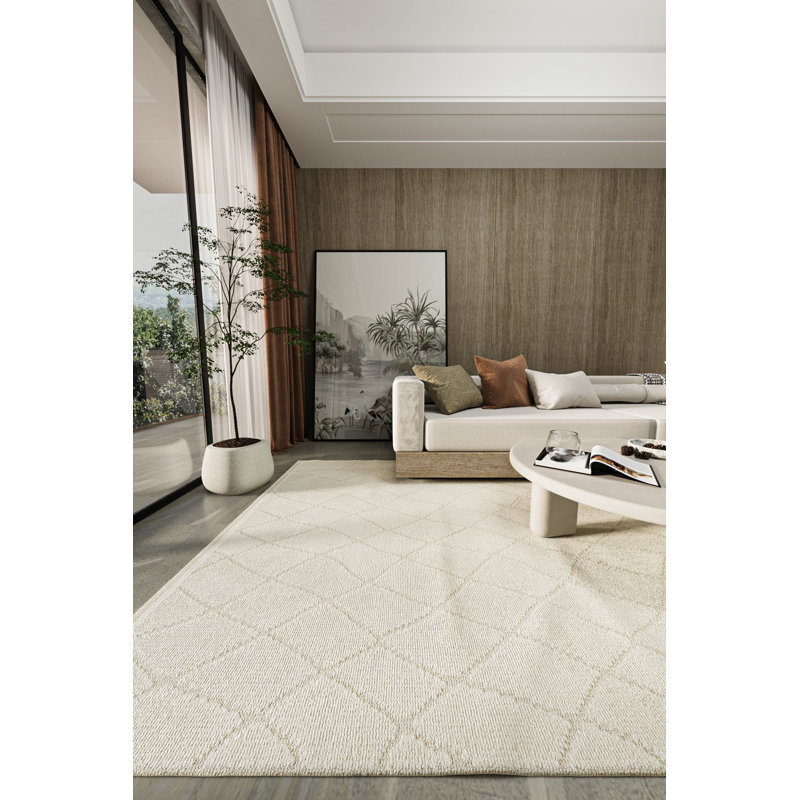 Reoven Machine Made Indoor / Outdoor Area Rug, Rectangle 3'11" x 11'6"