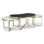 Satin Brass Marble Coffee Table