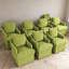 Chaise de salle à manger rembourrée en chenille avec dossier et accoudoirs incurvés (lot de 8)-133031832-133031852
