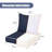 Fade Resistant Outdoor Chair Cushions Set Of 2, Deep Seat Patio Cushions 24 X 24 With Removable Cover, 28D High Resilience Foam Replacement Outdoor Seat Cushions With For Sofa, Adirondack Chair, Sectional,Navy Blue-124896516-124896513
