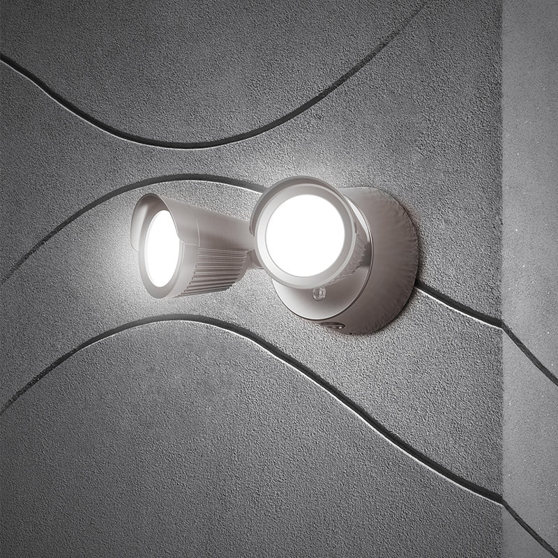 Éclairage de sécurité à tête simple - 2250 lumens - 5 CCT réglable - 4000K - Blanc, Bronze