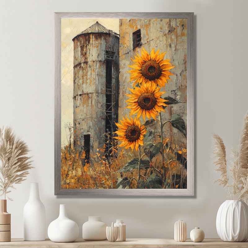 Dopico - impressions murales florales, H 32 po x l 16 po, Argent argent, Reproduction encadrée d'une seule photo
