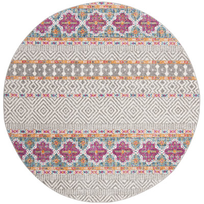 Christa Geometric Gray/Ivory Area Rug