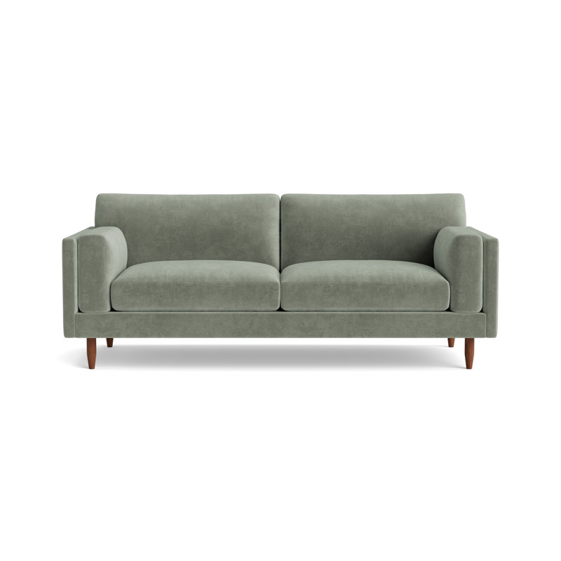 Skinny Fat Sofa ("85"), Velvet - Sage