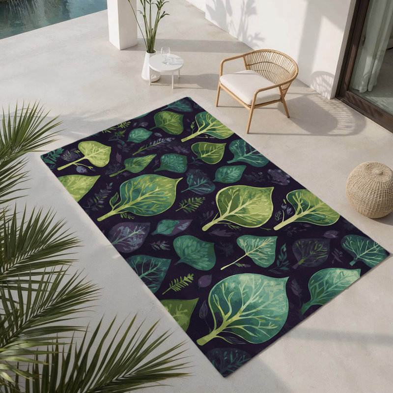 Tapis intérieur et extérieur Enchanted Shadows, Rectangulaire 3 pi x 5 pi