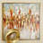 Gold Canvas Abstract Framed Wall Art with Gold Frame