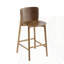 Ensemble de 2 tabourets de bar d'intérieur en bois