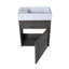 Meuble-lavabo mural 18 po avec lavabo en résine blanche et porte d'armoire à fermeture en douceur 18 po-1356540775-1356540828