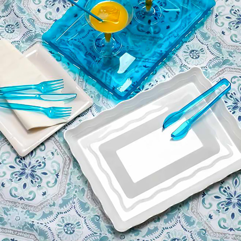 House Of Hampton® Elselore Plastic Tray, Clear