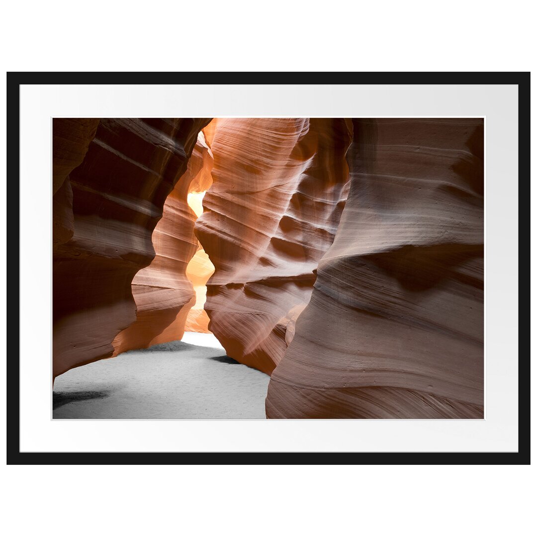 Gerahmtes Poster Durchgang im Antelope Canyon