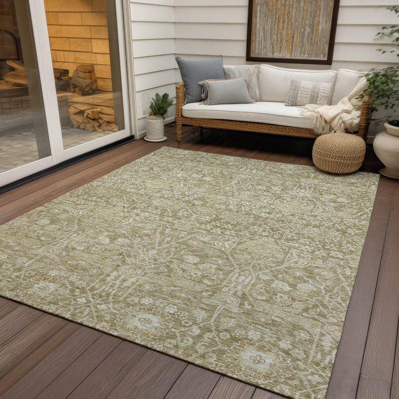 Tapis taupe intérieur / extérieur Mila , 8' x 10'