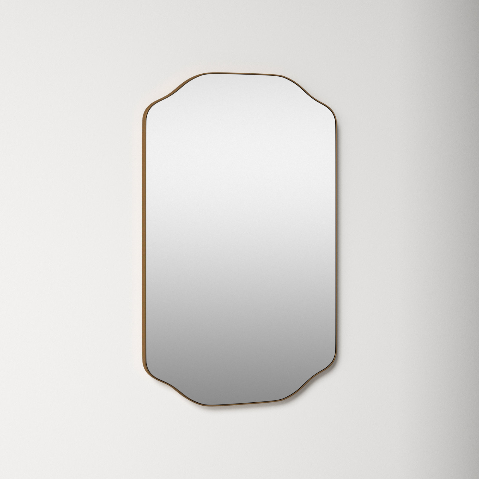 Eaton Metal Scalloped Mirror, Gold