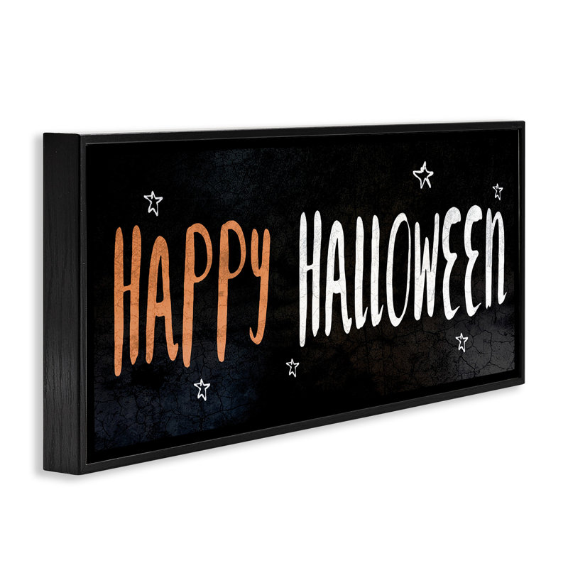 «Happy Halloween Spooky Stars», estampe numérique par Daphne Polselli, Giclée encadrée noir minuit, H 10 po x l 24 po