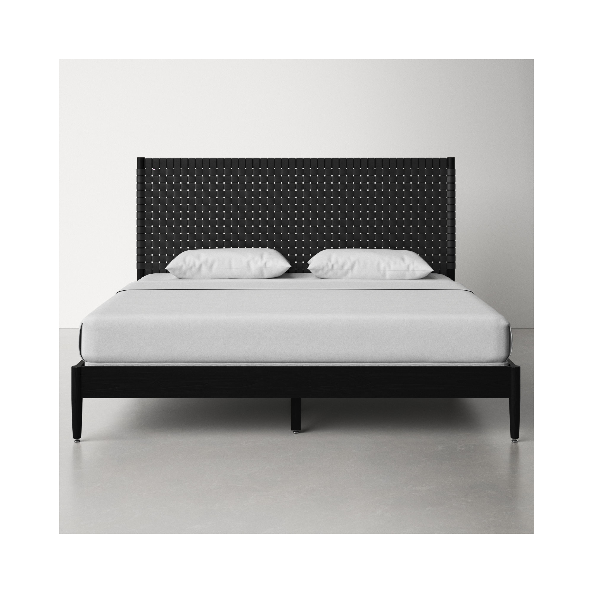Tamita Leather Bed, Black, King