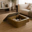 Table basse 31,5 "carrée avec rangement Table d'appoint moderne en placage de bois massif pour salon, chambre à coucher, appartement ou bureau-213652643