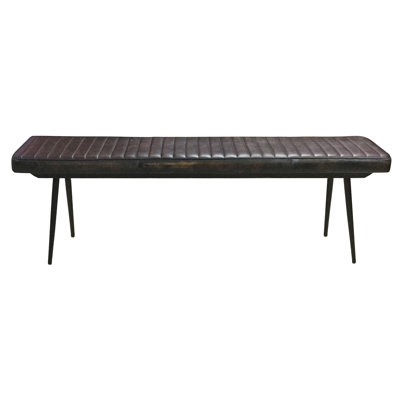 Eloise Genuine Leather Upholstered Bench