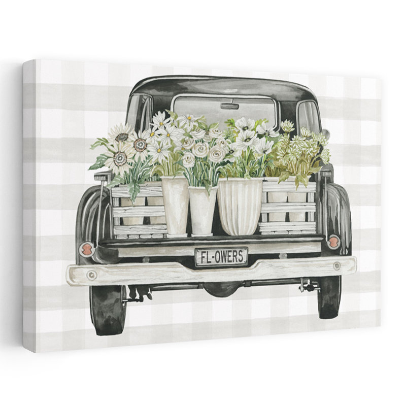 Art contemporain de fleurs, H 32 po x l 48 po