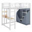 Lit mezzanine en métal avec bureau, tablettes, prise de courant, lumière DEL et garde-robe-412189337-412189339