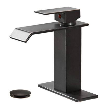 SingleHole Bathroom Faucet with Drain Assembly