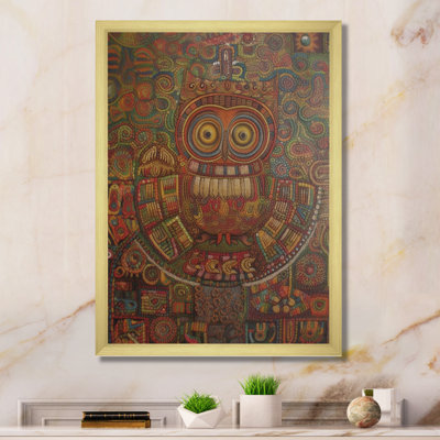 Portrait tribal de hibou sur toile