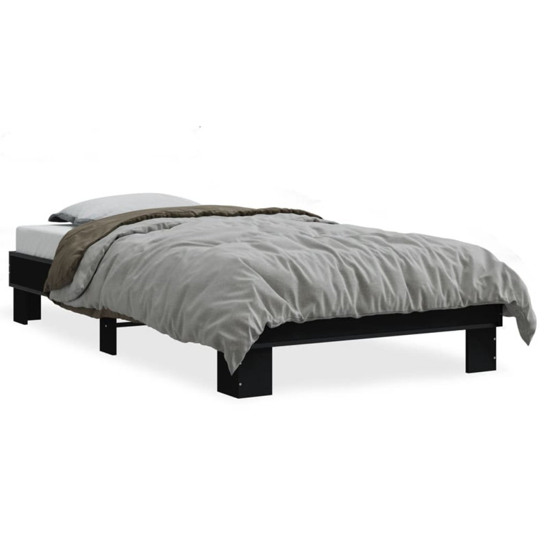 Otylie Bed Frame, Black, UK Small Single - DE 75 x 190 cm