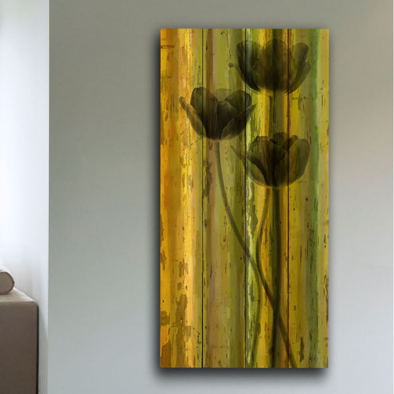 Vertical Flowers by Parvez Taj - 1 Piece Wrapped Canvas Wall Art, 152cm H x 76cm W x 3.81cm D