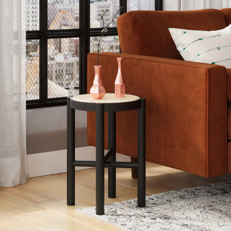 Simons Tray Top End Table, Black