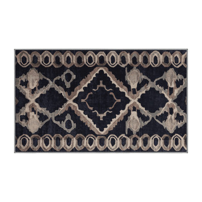 Machine Washable Gray Area Rug