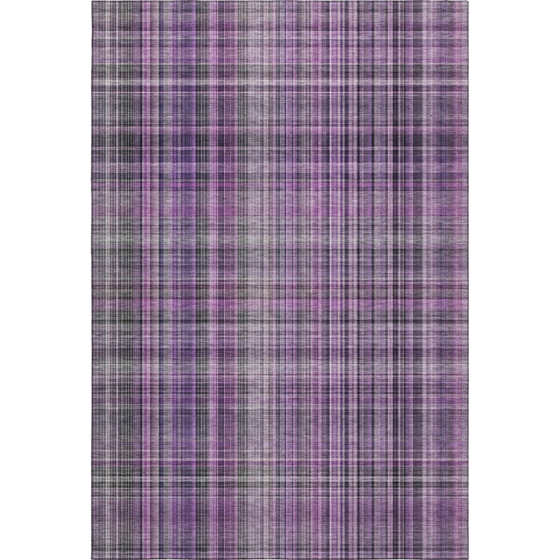 Tapis mauve Premium lavable à la machine Cerrito AMF541, Rectangulaire 3 pi x 5 pi