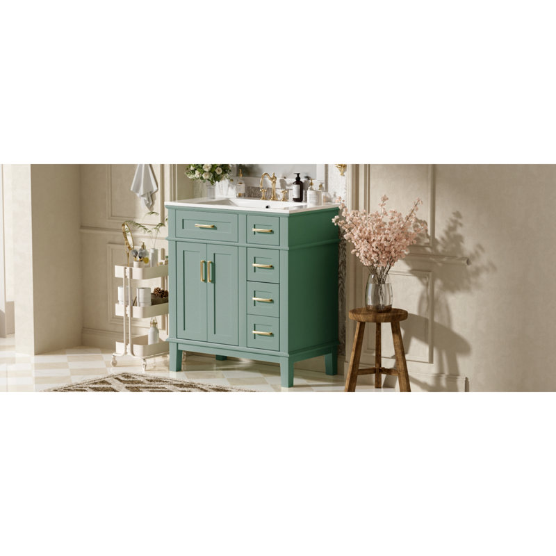 Meuble-lavabo et lavabo en bois massif en bois massif pour la maison