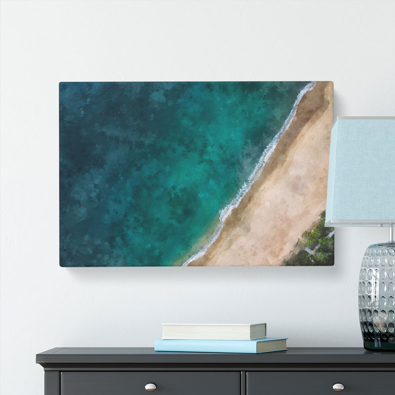 Beach In Toque Pequeno Brazil Painting - Wrapped Canvas, 50cm H x 76cm W x 3cm D