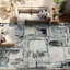 Handmade Silk and Wool Abstract Area Rug-1322651773