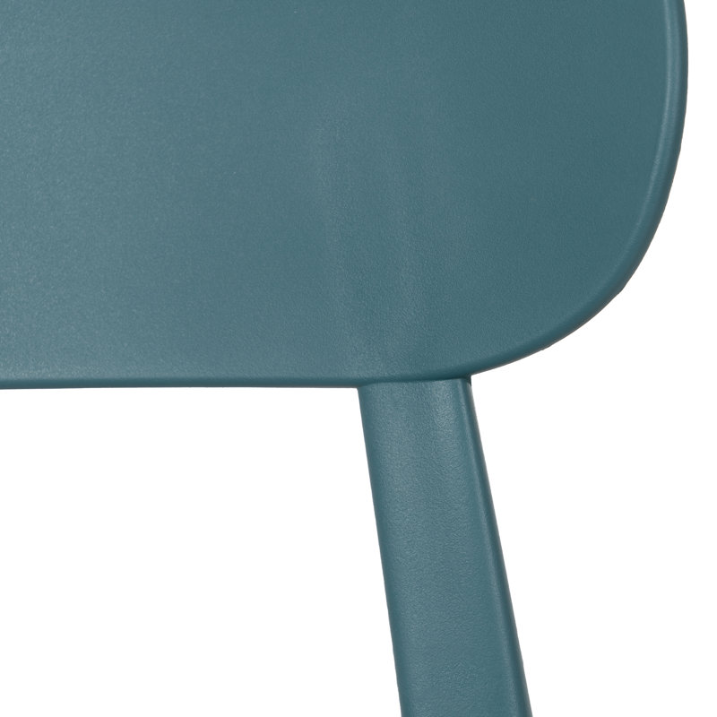 Carmella 45cm H Slat Back Stacking Side Chair, Blue