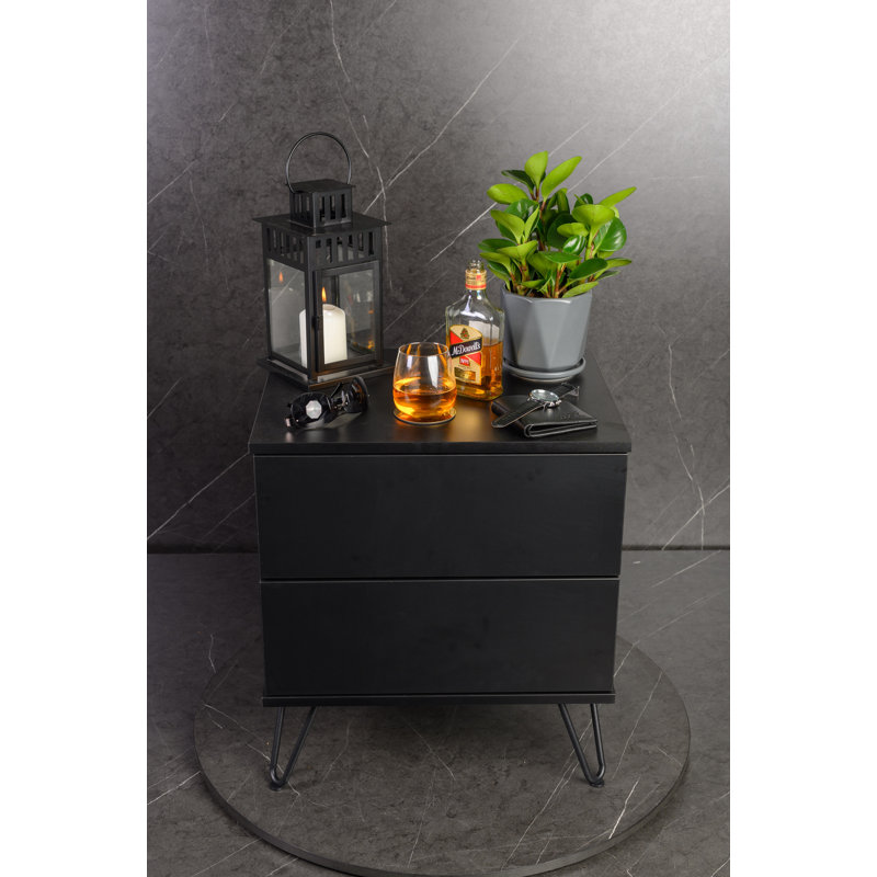 Axcell 50.2cm W Manufactured Wood Bedside Table