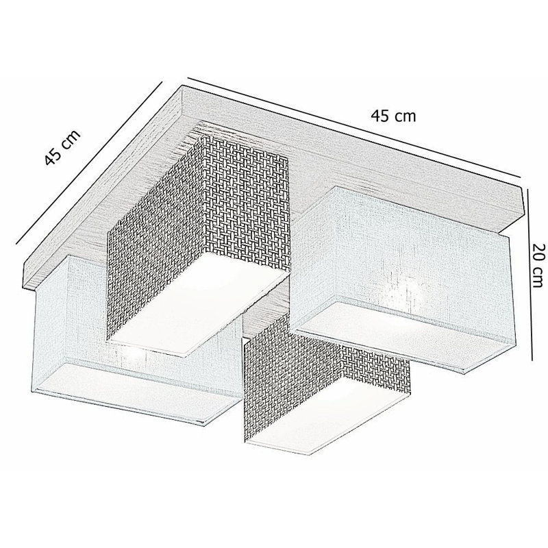 Judkins Flush Mount, Dark brown