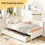 Lit de jour simple avec 2 tiroirs de rangement et support pour garde-corps-1809420059