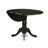 3 Piece Dining Set Includes a Round Kitchen Table with Dropleaf and 2 Polyester Fabric Upholstered Parson Chairs, 42x42 Inch, Black-126401038-126401041-126400262