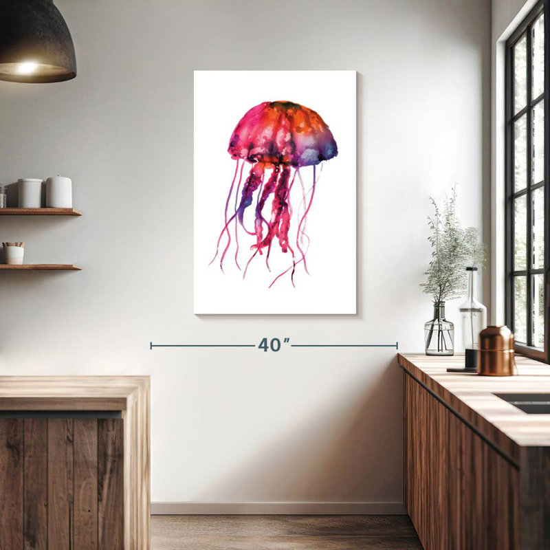 Multicolored Jellyfish, 39" H x 26" W