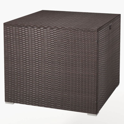 Boîte de rangement en osier brun 72 gallons