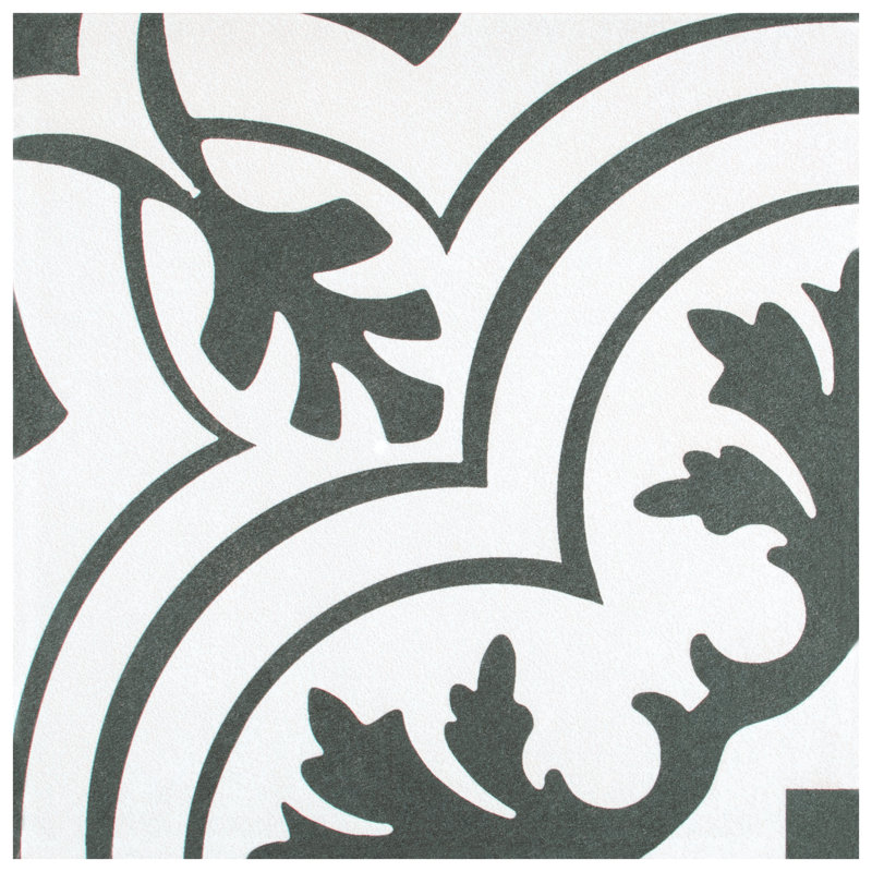 Twenties 8" x 8" Ceramic Patterned Wall & Floor Tile