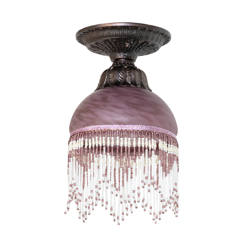1 - Light Flush Mount, Pink