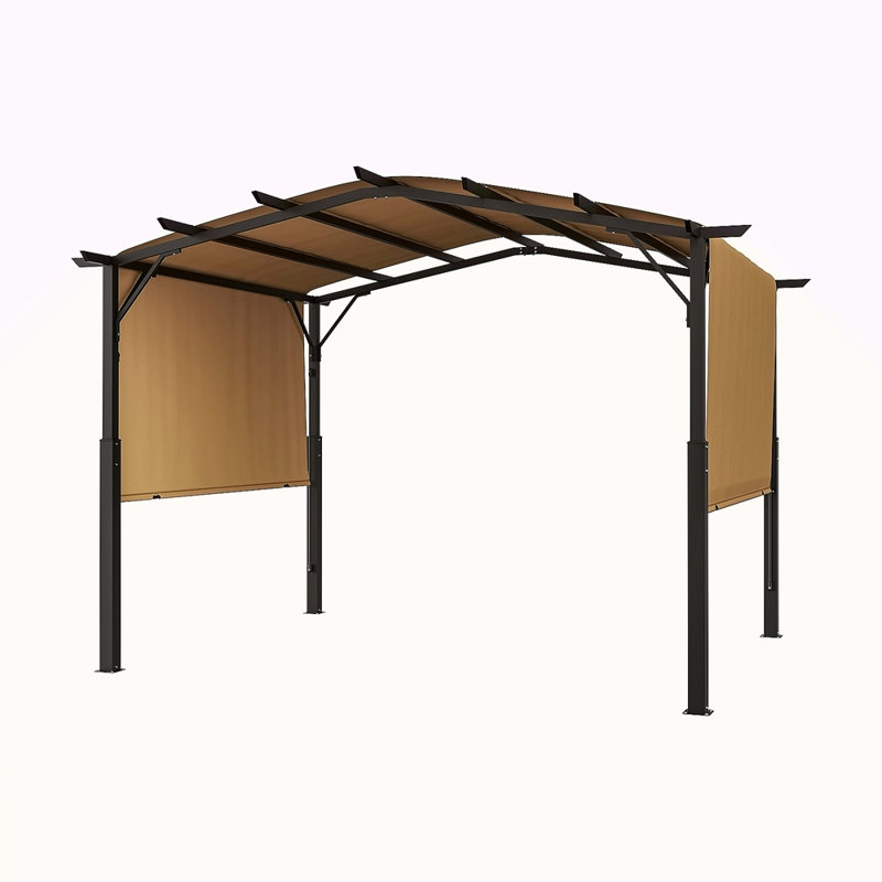 Pergola d'extérieur rétractable 10 x 10 pi avec auvent en métal