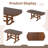 6-Piece Extendable Dining Set with Curved Tabletop & Bench Seating