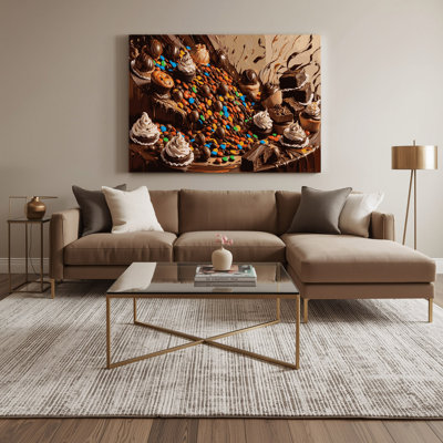 Desserts MandMs Brown Canvas Wall Art