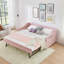 Lit de jour simple, lit de jour convertible rembourré avec dossier capitonné, canapé-lit polyvalent 3 en 1 avec lit gigogne escamotable et rangement latéral, parfait pour une vie compacte-129583508