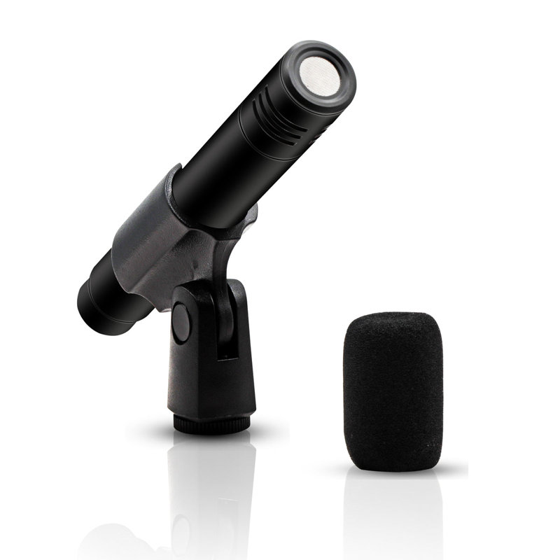 5 Core Instrument Microphone Professional XLR Cardioid Pencil Stick Condenser Mic Black
